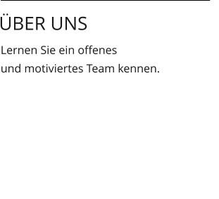 Lernen Sie ein offenes  und motiviertes Team kennen.  Über uns